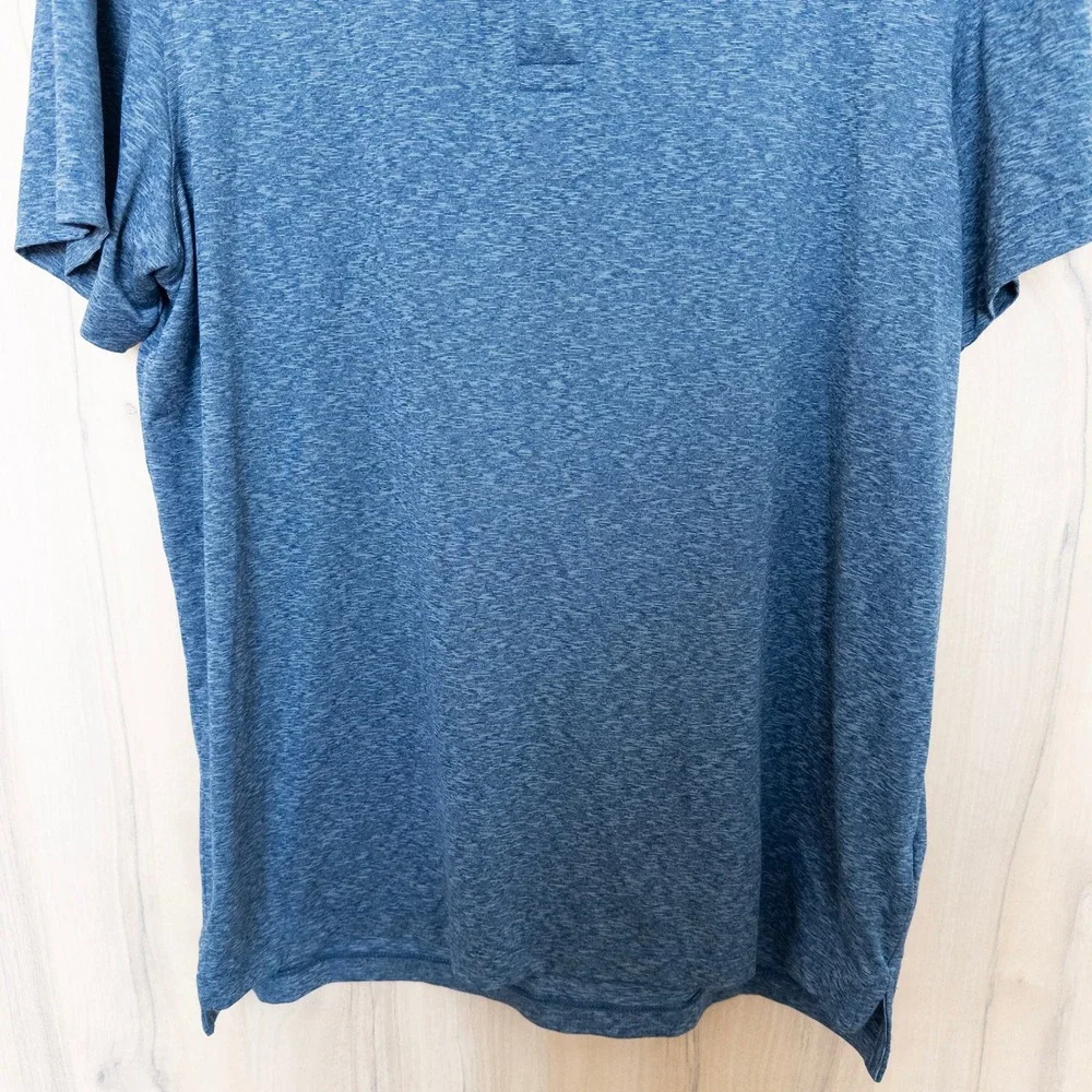 J Crew Performance Polo Shirt Mens Size‎ L Blue Short Sleeve Athletic Preppy